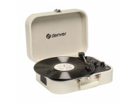 Denver Gira-discos 33/45/78rpm Vintage 2x10w Bege Denver Gira-discos 33/45/78rpm Vintage 2x10w Bege